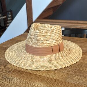 brixton women’s brimmed hat - small - honey/lion